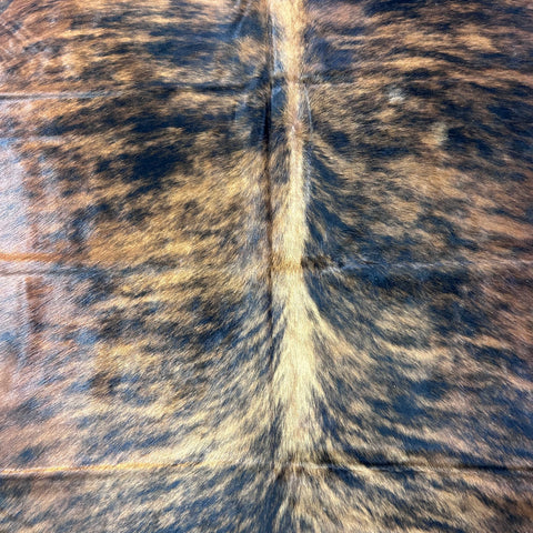 Exotic Brindle White Belly Cowhide Rug (34 sq ft) Size: 7x6 feet Colombia-114