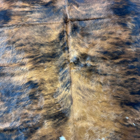 Exotic Brindle White Belly Cowhide Rug (33 sq ft) Size: 7x6.5 feet Colombia-120