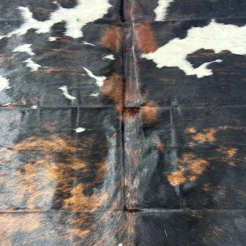 Tricolor Cowhide Rug 44 sq ft Size: 7.5x7 feet Colombia-119
