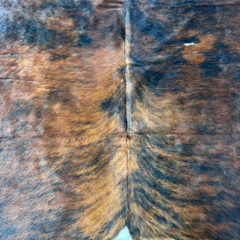 Exotic Brindle White Belly Cowhide Rug (37 sq ft) Size: 7x6.2 feet Colombia-101