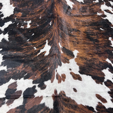 Giant Tricolor Cowhide Rug Size: 8.7x7 feet D-785