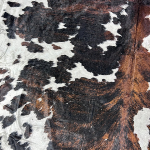 Giant Tricolor Cowhide Rug Size: 8.7x7 feet D-785