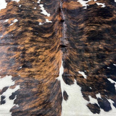Tricolor Cowhide Rug (35 sq ft) Size: 7.5x6.5 feet Colombia-137