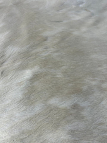 Ivory Cowhide Rug (this cowhide has some scars) Size: 7x7 feet D-318