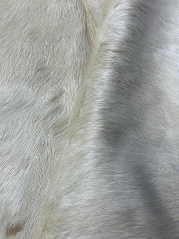 Ivory Cowhide Rug (this cowhide has some scars) Size: 7x7 feet D-318