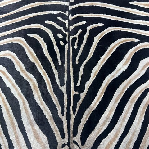 Genuine Zebra Cowhide Rug (some imperfections) Size: 7.2x6 feet Z-254