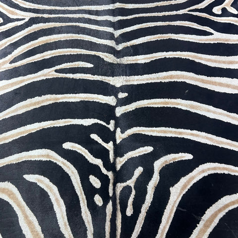 Genuine Zebra Cowhide Rug (some imperfections) Size: 7.2x6 feet Z-254