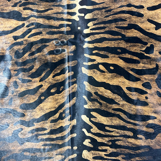 Tiger Print Cowhide Rug D-793