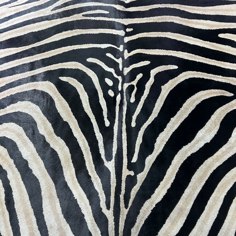 Light Genuine Zebra Cowhide Rug (some stretch marks) Size: 7x5.5 feet Z-257