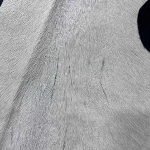 Zebra Print Cowhide Rug Size: 7x6.5 feet J-004