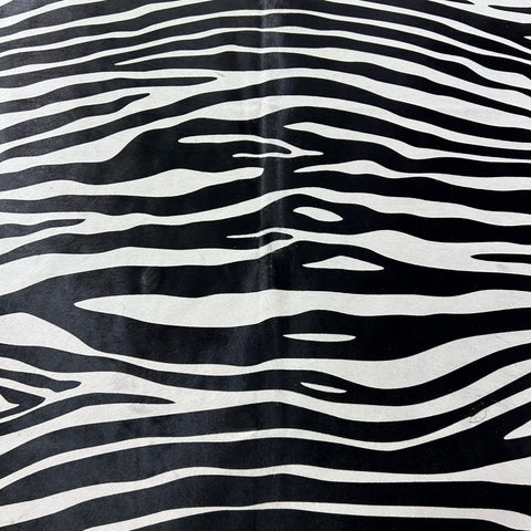 Horizontal Stripes Zebra Cowhide Rug Size: 7.2x5.5 feet J-118