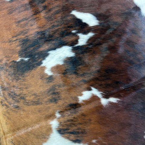 Tricolor Cowhide Rug (43.50 sq ft) - BEAUTIFUL Size: 8x7 feet Colombia-264
