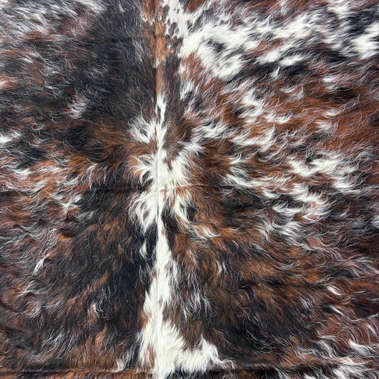 HUGE Tricolor Cowhide Rug (50.25 sq ft) Size: 8x7 feet Colombia-87