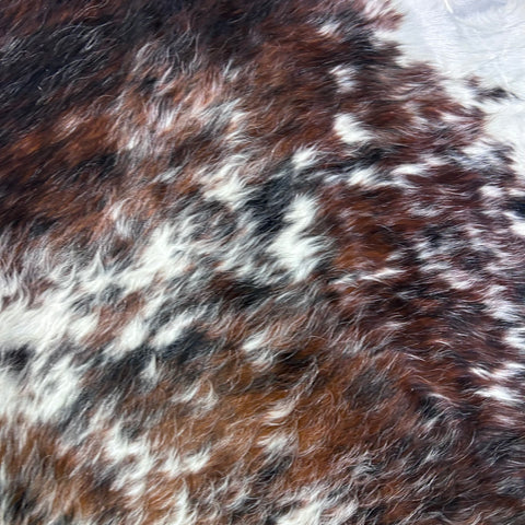 HUGE Tricolor Cowhide Rug (50.25 sq ft) Size: 8x7 feet Colombia-87