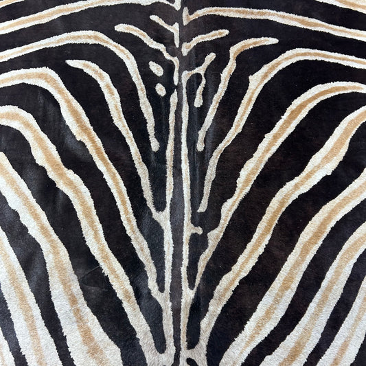 Dark Genuine Zebra Cowhide Rug D-831