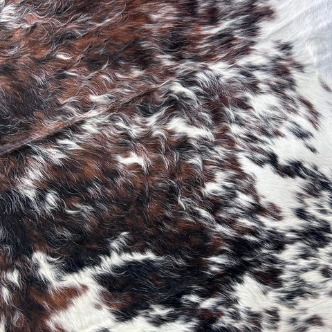 HUGE Tricolor Cowhide Rug (50.25 sq ft) Size: 8x7 feet Colombia-87
