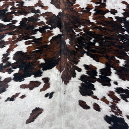HUGE Tricolor Cowhide Rug (50 sq ft) Size: 8.7x7.2 feet Colombia-83