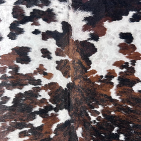 HUGE Tricolor Cowhide Rug (50 sq ft) Size: 8.7x7.2 feet Colombia-83