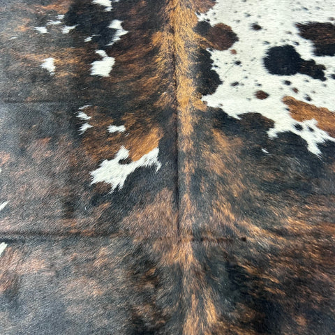 HUGE Tricolor Cowhide Rug (50 sq ft) Size: 8x7 feet Colombia-79