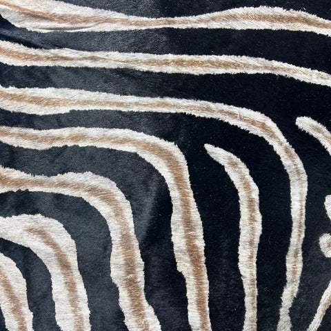 Genuine Zebra Print Cowhide Rug Size: 7.5x7 feet Z-270