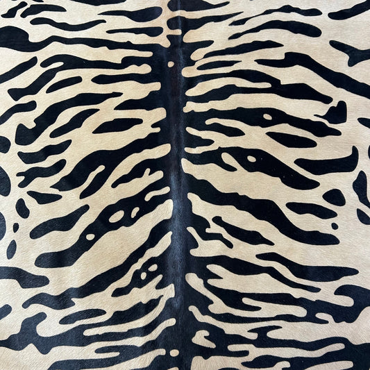 Tiger Print Cowhide Rug D-838