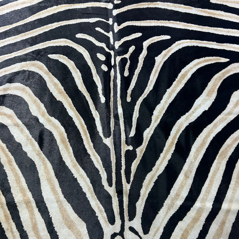 Genuine Zebra Print Cowhide Rug (beautiful quality!) Size: 7x6 feet Z-272