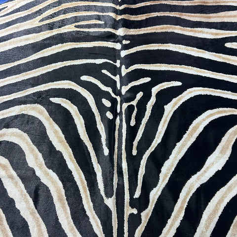Genuine Zebra Print Cowhide Rug (beautiful quality!) Size: 7x6 feet Z-272