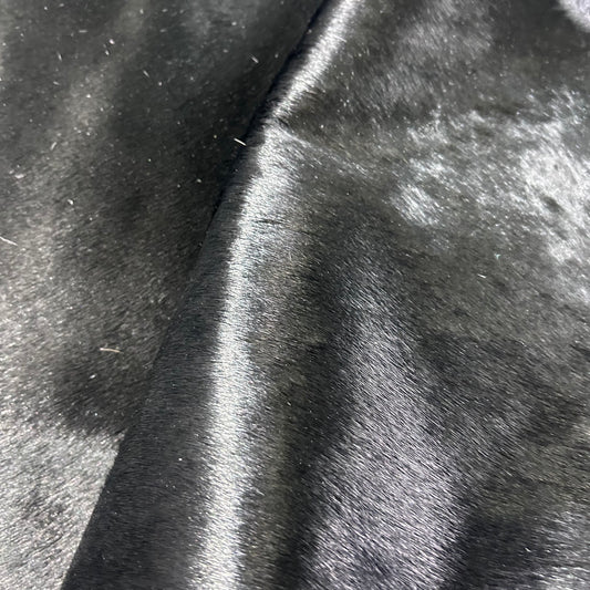 Dyed Black Cowhide Rug Size: 7.2x7 feet D-845