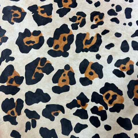 Jaguar Print Cowhide Rug Size: 7x6 feet Y-118