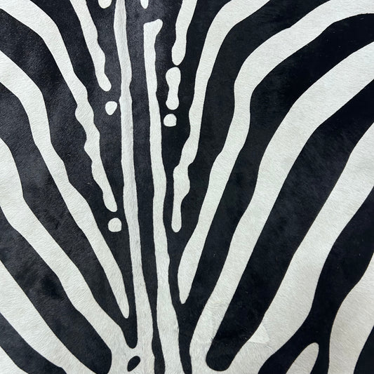 African Zebra Print Cowhide Rug (patches) Size: 6.5x6 feet Y-120