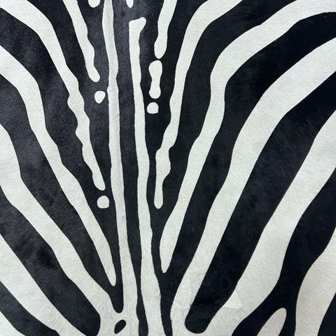 African Zebra Print Cowhide Rug (patches) Size: 6.5x6 feet Y-120