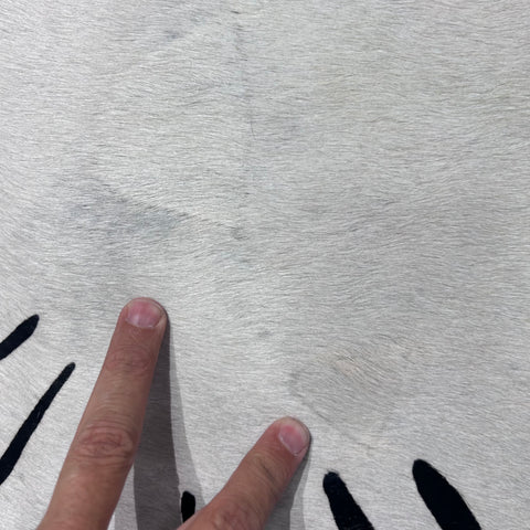 African Zebra Print Cowhide Rug (patches) Size: 6.5x6 feet Y-120