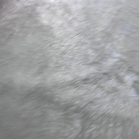 Ivory Cowhide Rug (a bit yellowish, long hair) Size: 8.7x7.2 feet Y-121