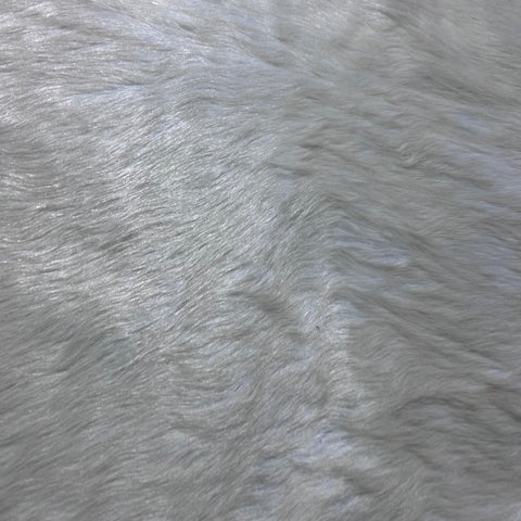 Ivory Cowhide Rug (a bit yellowish, long hair) Size: 8.7x7.2 feet Y-121