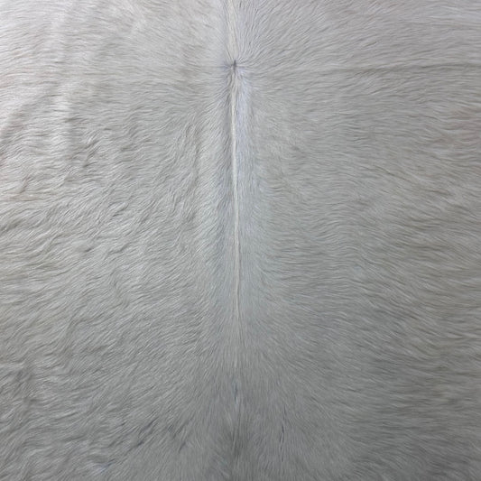 Ivory Cowhide Rug (a bit yellowish, long hair) Size: 7x6 feet Y-122