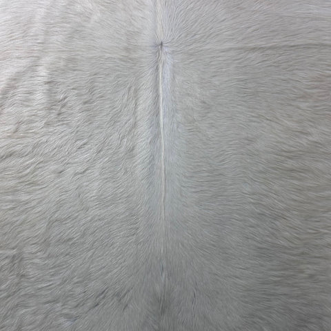 Ivory Cowhide Rug (a bit yellowish, long hair) Size: 7x6 feet Y-122