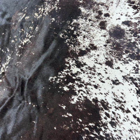 Printed Black and White Speckled Cowhide Rug Size: 6.5x5.7 feet D-861