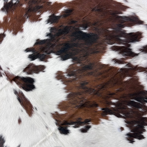 Tricolor Cowhide Rug (43 sq ft) Size: 8x7 feet Colombia-255