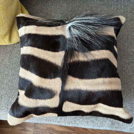 Genuine Zebra Hide Pillow cover 15X15" # 21