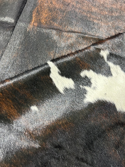 Tricolor Cowhide Rug D-373