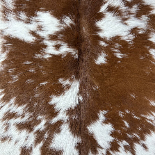 Speckled Brown and White Calf Skin Size: 42x40" D-865