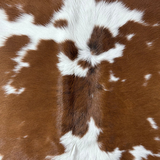 Brown & White Calf Skin Size: 39x37" D-866