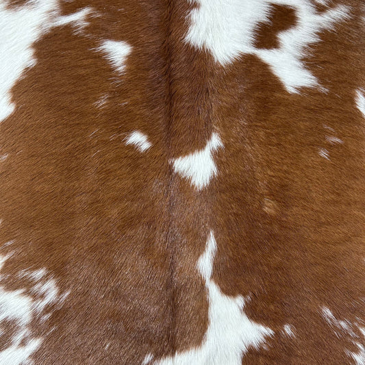 Brown & White Calf Skin Size: 42x39" D-877