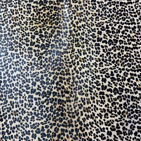 Leopard Print Cowhide Rug Size: 7x6 feet Z-288