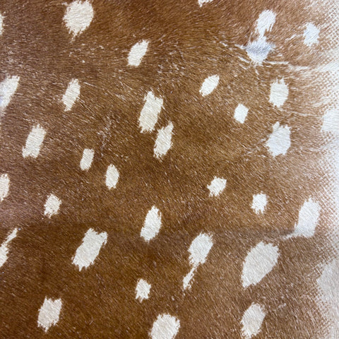 Axis Deer Print Cowhide Rug Size: 7x6.5 feet Z-091