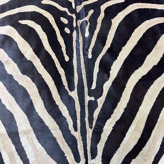 Genuine Zebra Print Cowhide Rug (a few scratches) Size: 7.2x6 feet Z-095