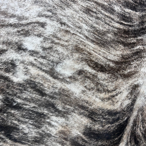 Gorgeous Grey Brindle Cowhide Rug Size: 7.7x7 feet Z-099