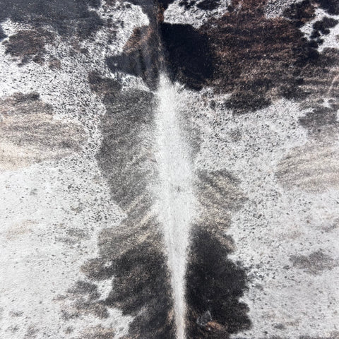 Brazilian Tricolor Cowhide Rug (grey brindle) Size: 8.2x7.5 feet Z-102