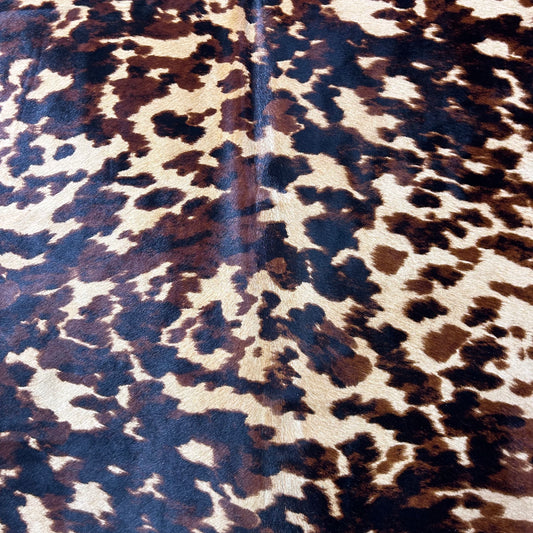 Apalooza Tricolor on Beige Background Cowhide Rug Size: 7.7x6 feet Z-111