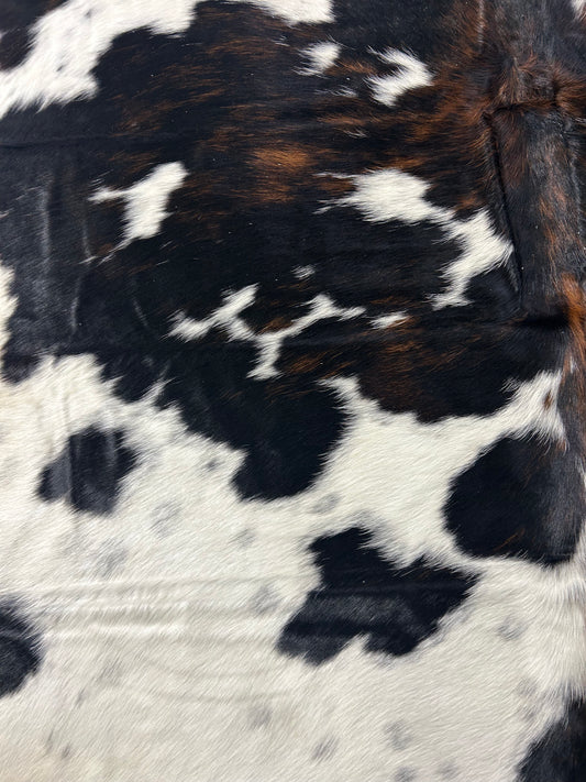 Tricolor Cowhide Rug D-389